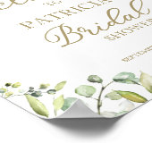 グリーナリーユーカリブライダルシャワーウェルカムポスター ポスター (角)