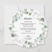 グリーナリーユーカリブライダルシャワーサークルメニュー 招待状 (正面)