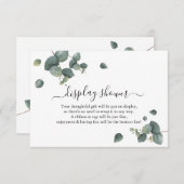 グリーナリーユーカリプタスディスプレイブライダルウェディングシャワー エンクロージャーカード (正面/裏面)