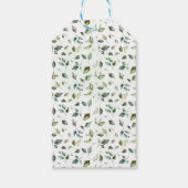 グリーナリーユーカリプタスベビーシャワーメッセージカード ギフトタグ (裏面)