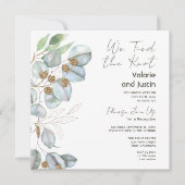 グリーナリーユーカリプトゥスセージ駆け落ち披露宴 招待状 (正面)