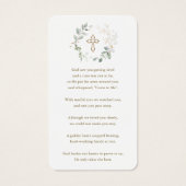 グリーナリーユーカリプトゥスマンフォト葬儀祈りの言葉カード (裏面)