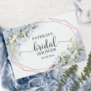 グリーナリーユーカリプトゥス幾何学ブライダルシャワー ゲストブック