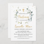 グリーナリーユーカリプトゥス葉《キリスト教》洗礼式や命名式招待状 招待状 (正面/裏面)