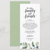 グリーナリーユーカリプレイスセッティングサンキューカード プログラム (正面/裏面)