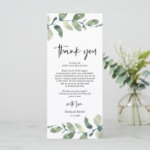 グリーナリーユーカリプレイスセッティングサンキューカード プログラム (スタンド正面)