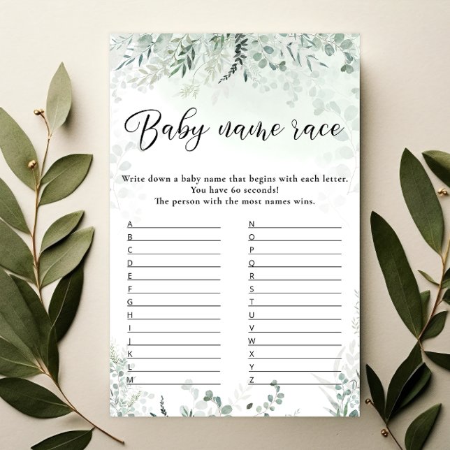 グリーナリーユーカリベビーネームレースゲーム (クリエイターアップロード済み)