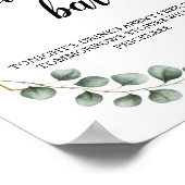 グリーナリーユーカリ幾何学的キャッシュバー標識 ポスター (角)