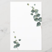 グリーナリーユーカリ結婚のディナーメニュー (裏面)