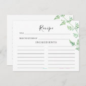 グリーナリーユーカリ結婚のレシピカード ポストカード (正面/裏面)