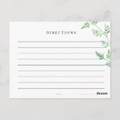 グリーナリーユーカリ結婚のレシピカード ポストカード (裏面)