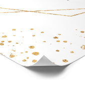 グリーナリーユーカリ結婚ジオメトリックの歓迎サイン ポスター (角)