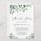 グリーナリーユーカリ葉スクラスブライダルシャワー 招待状 (正面)