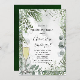 グリーナリーユーカリ葉スブルンチとバブリー 招待状