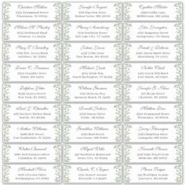 グリーナリーユーカリ葉プ結婚スのゲストアドレス シール