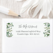 グリーナリーユーカリ葉差出人住所 ラベル (インサイチュ)