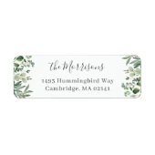 グリーナリーユーカリ葉差出人住所 ラベル (正面)