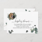 グリーナリーユーカリ表示ブライダルウェディングシャワー  エンクロージャーカード (正面/裏面)