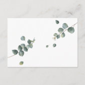 グリーナリーユーカリ表示ブライダルウェディングシャワー  エンクロージャーカード (裏面)