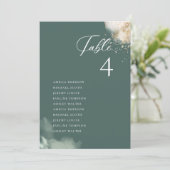 グリーナリーユーカリ金箔テーブルシーティングカード 招待状 (スタンド正面)