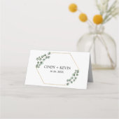 グリーナリーユーカリ離れグリッターフレ結婚ーム プレイスカード (裏面)