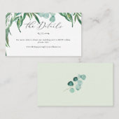 グリーナリーユーカリ+ルクソール書道詳細カード 名刺 (正面/裏面)