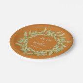 グリーナリーリースオンオ結婚クル ペーパープレート (アングル)