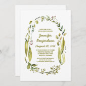 グリーナリーローレルウォーターブライダルシャワー 招待状 (正面/裏面)