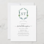 グリーナリーローレルクレストブライダルシャワー 招待状 (正面)