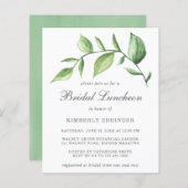 グリーナリー素朴予算ブライダルルンチョン招待状 (正面/裏面)