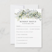 グリーナリー結婚フローラ式RSVPカード 出欠カード (正面)