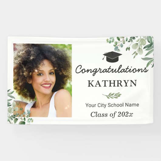 グリーナリー葉ユーカリス卒業記念会写真 横断幕 (横)