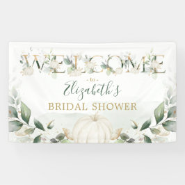 グリーナリー金ゴールド秋カボチャブライダルシャワーウェルカム 横断幕