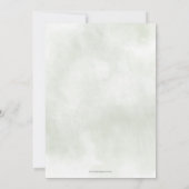 グリーナリー金ゴールド結婚グリッターズドレスブライダルシャワー 招待状 (裏面)