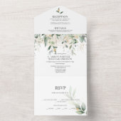 グリーナリー・アンド・ゴールド・ボタニカル オールインワン招待状 (内側)