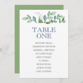 グリーナリー ウェディング 席次表・テーブルプラン 招待状 (正面/裏面)