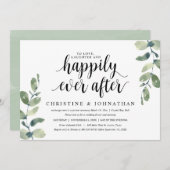 グリーナリー・ユーカリ結婚プタスの駆け落ちパーティー 招待状 (正面/裏面)