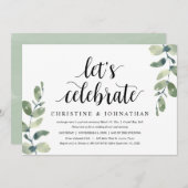 グリーナリー・ユーカリ結婚プタスの駆け落ちパーティー 招待状 (正面/裏面)