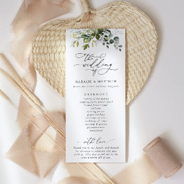 グリーナリー、ユーカリ葉ス、結婚式 プログラム