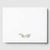 グリーナリー&金ゴールドジオメトリック結婚ボホズゲストブック ゲストブック (裏面)