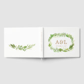 グリーニ離れーリース素朴ス結婚ゲストブック ゲストブック (全面)