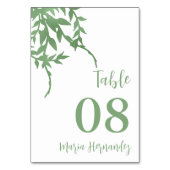 グリーネエレガントリーキンセアニラ テーブルナンバー (裏面)