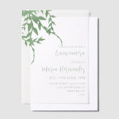 グリーネエレガントリーキンセアニラ ベラム紙招待状 (オフセット)