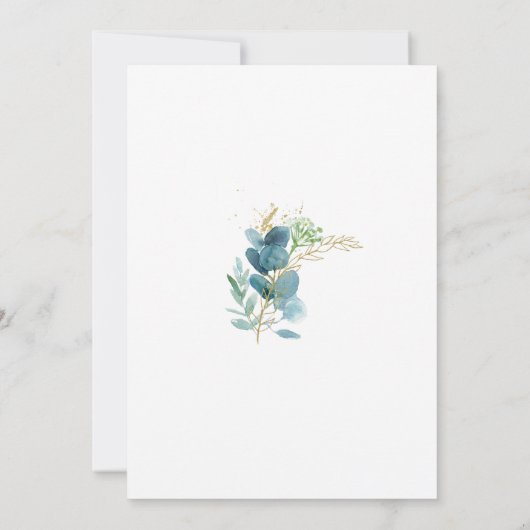 グリーネリー植物学ベビーシャワー招待状ボーイ 招待状 (裏面)