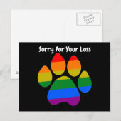 グリーフ ポストカード レインボーパウ お悔やみ申し上げます (正面/裏面)