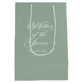 グリーホワイトマザーオブザグルームスクリプトタイポグラフィ ミディアムペーパーバッグ (裏面)
