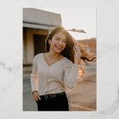 グリーミンググラード2023 |金ゴールド+白卒業 箔招待状 (裏面)