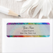 グリーミングレインボーグリッター渦 ラベル (インサイチュ)