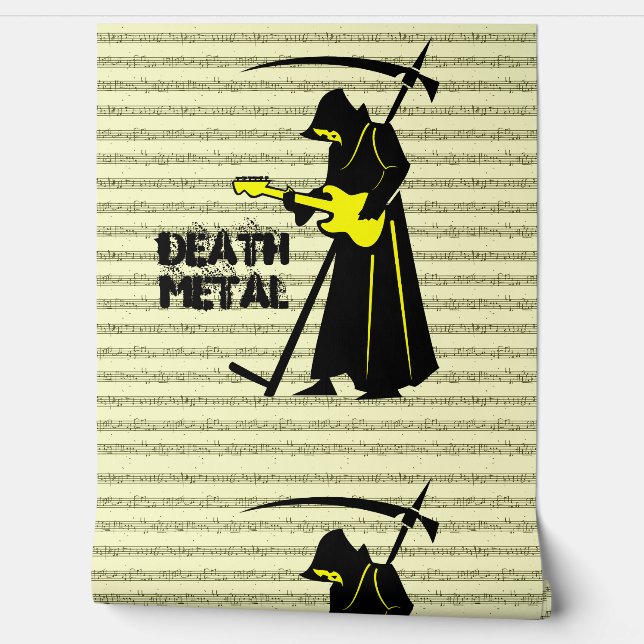 グリームリーパーギター☠️ゴシックスカル💀デザイン 壁紙 (ほどく)