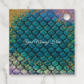 グリームermaid 魚の鱗 ティール パープル ゴールド スパークル フェイバータグ (裏面)